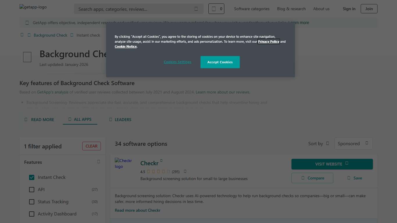 Best Background Check Software with Instant Check 2026 GetApp